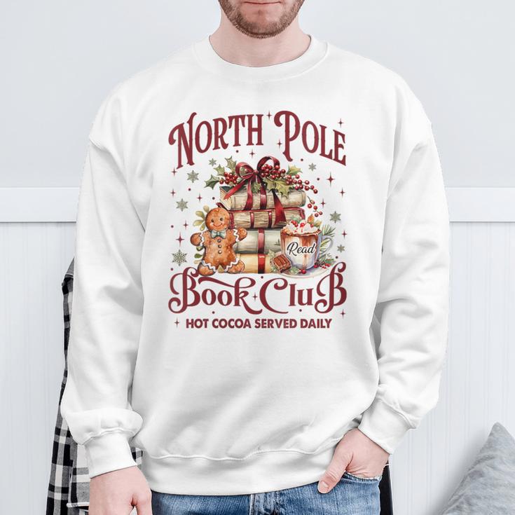 North Pole Book Club Sweatshirt Gifts for Old Men