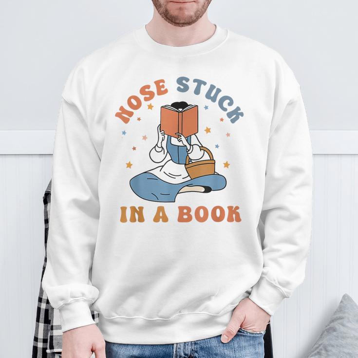 Nose Stuck In A Book Book Lover Sweatshirt Gifts for Old Men Nose Stuck In A Book Book Lover Sweatshirt Gifts for Old Men