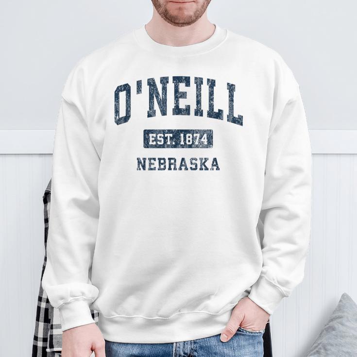 O'neill ネブラスカneビンテージアスレチックスポーツデザイン スウェットシャツ 高齢者への贈り物