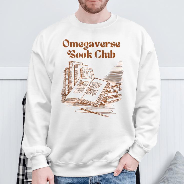 Omegaverse Book Club Reading Alpha Beta Omega Romance Sweatshirt Gifts for Old Men