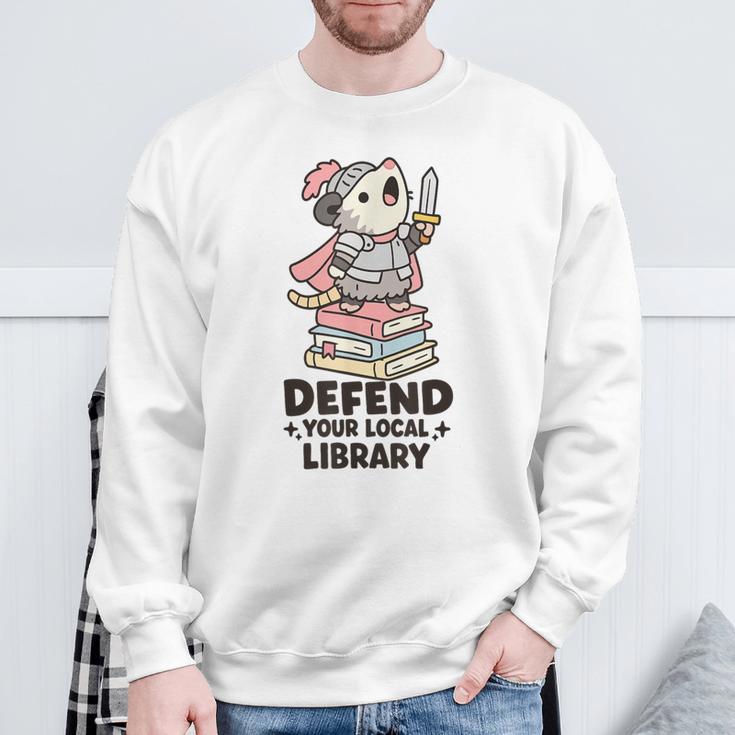 Opossum Book Lover Meme Kawaii Sarcastic Humor Women Sweatshirt Gifts for Old Men