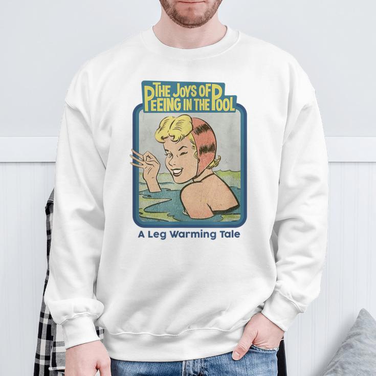 Peeing In The Pool Book Cover By Sam Spencer Sweatshirt Gifts for Old Men