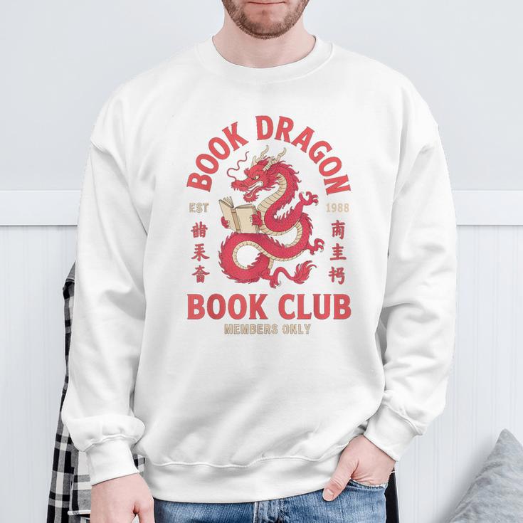 Please Bookworm Be Book Dragon Club School Nerd Library CNY Sweatshirt Gifts for Old Men Please Bookworm Be Book Dragon Club School Nerd Library CNY Sweatshirt Gifts for Old Men