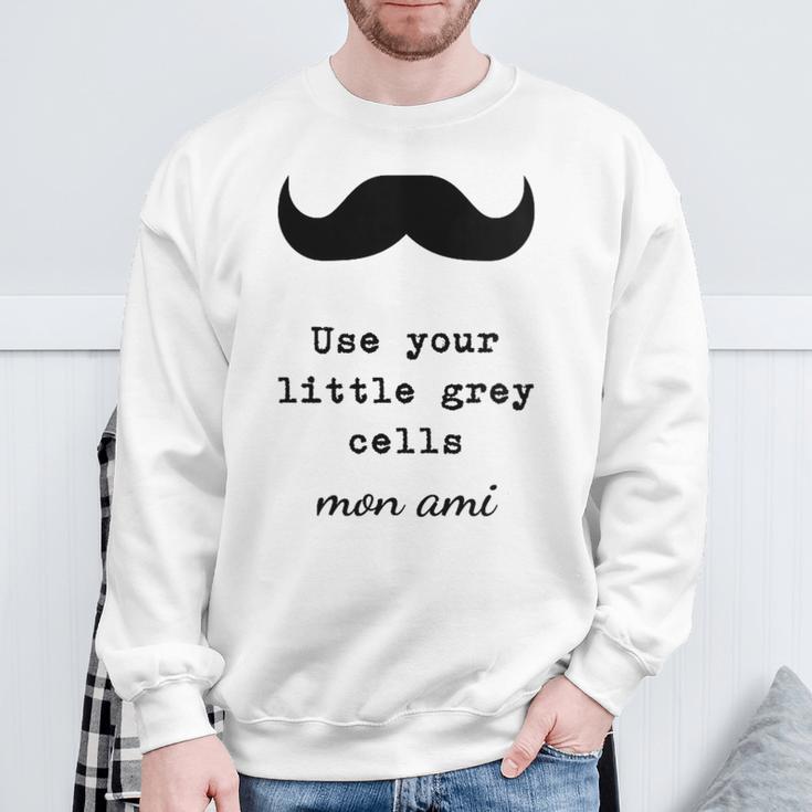 POIROT USE YOUR LITTLE GREY CELLS BOOKS Sweatshirt Gifts for Old Men