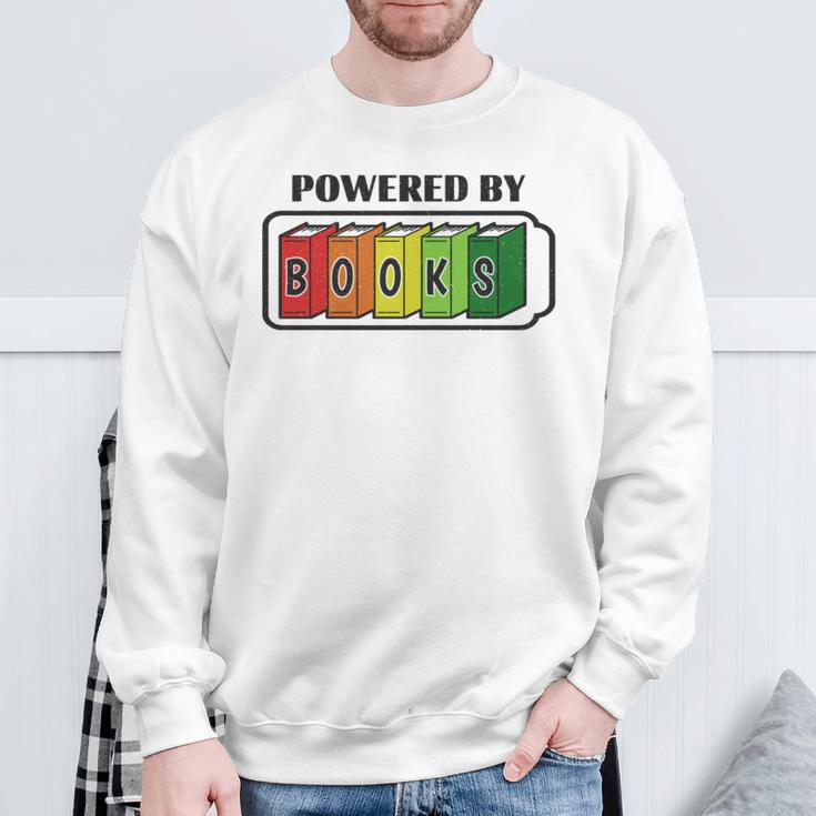 Powered By Books Bookworm Librarian Reading Sweatshirt Gifts for Old Men Powered By Books Bookworm Librarian Reading Sweatshirt Gifts for Old Men