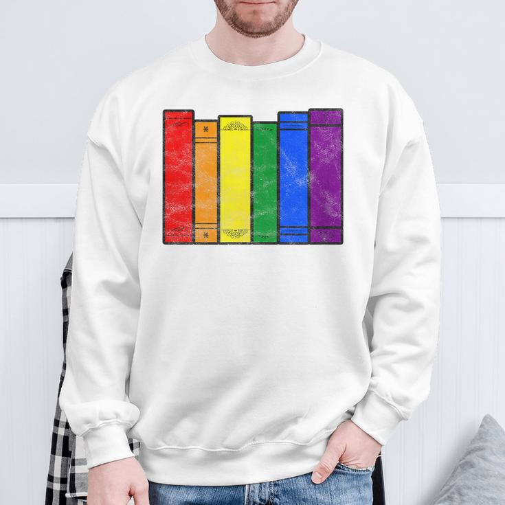 Pride Flag Books Bookish Rainbow Queer Reader Gay Writer Sweatshirt Gifts for Old Men Pride Flag Books Bookish Rainbow Queer Reader Gay Writer Sweatshirt Gifts for Old Men