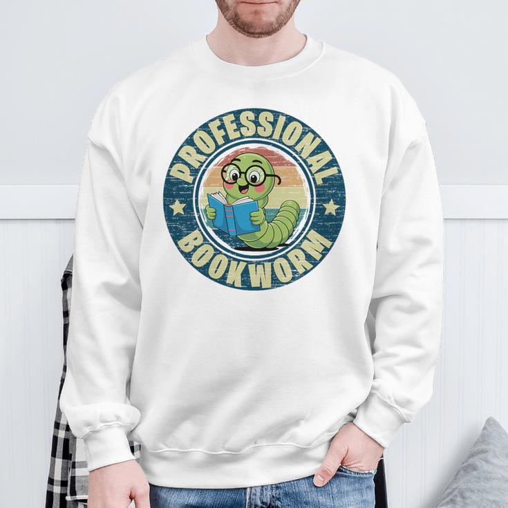 Professional Bookworm Bookish Book Nerd For Women Men Premium Tri-Blend Sweatshirt Gifts for Old Men