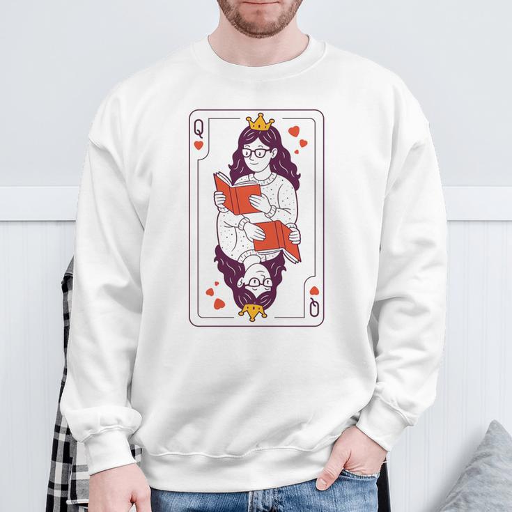 Queen Of Books Premium Tri-Blend Sweatshirt Gifts for Old Men