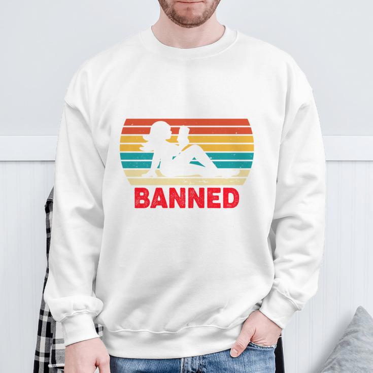 I Read Banned Book Bookworm Reader Nerd Bookish Librarian Sweatshirt Gifts for Old Men