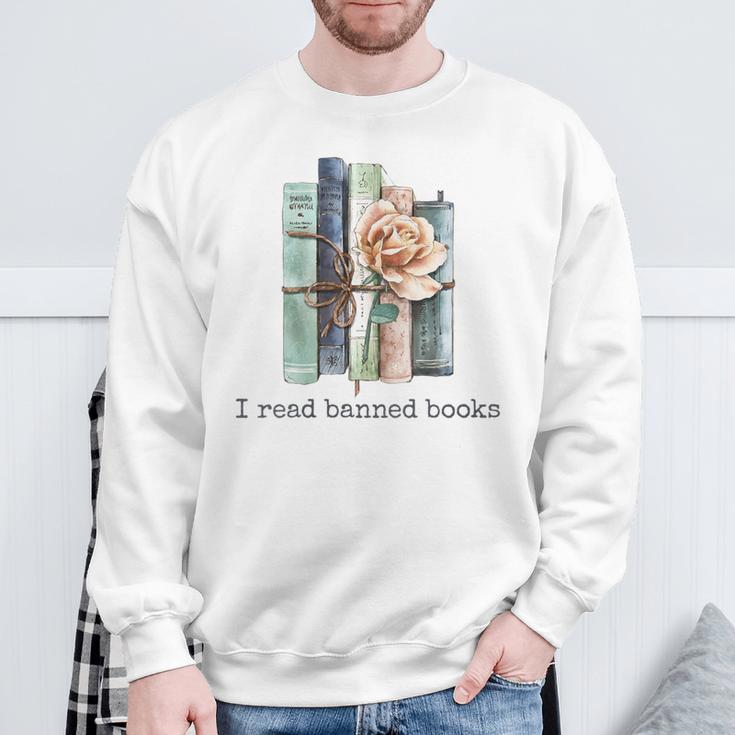 I Read Banned Books Banned Books Lovers Sweatshirt Gifts for Old Men