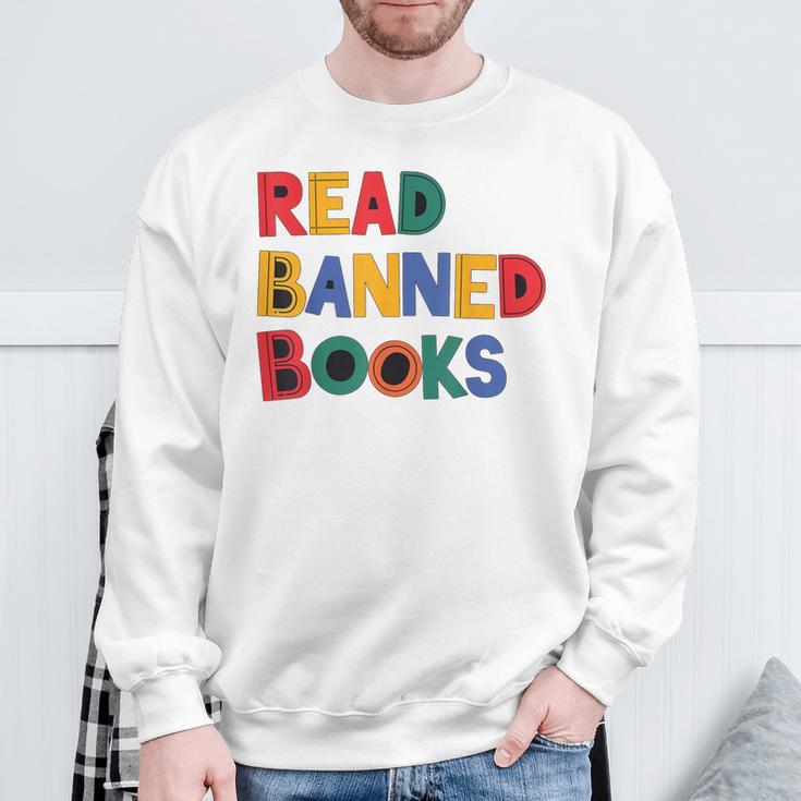 Read Banned Books Sweatshirt Gifts for Old Men