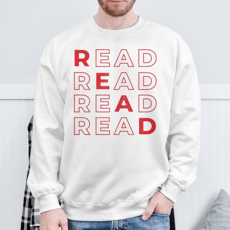 Read Books Library Bookworm Librarian Book Lover Sweatshirt Gifts for Old Men