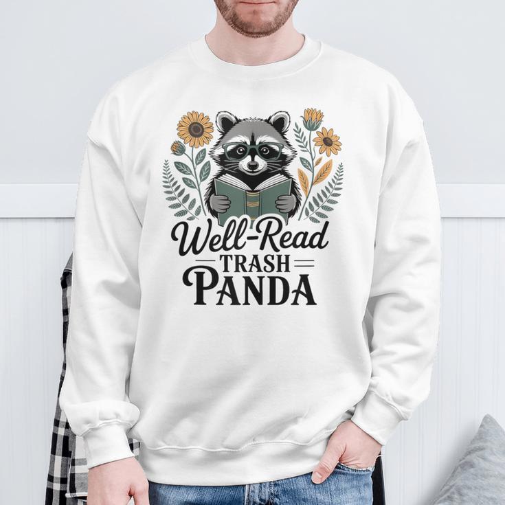 Well Read Trash Panda Book Lover Raccoon Sweatshirt Gifts for Old Men Well Read Trash Panda Book Lover Raccoon Sweatshirt Gifts for Old Men