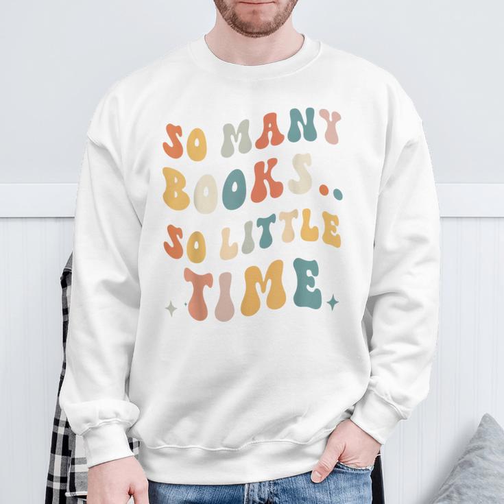 Reader-TShirt So Many Books Little Time Nerd Bookaholic Sweatshirt Gifts for Old Men Reader-TShirt So Many Books Little Time Nerd Bookaholic Sweatshirt Gifts for Old Men