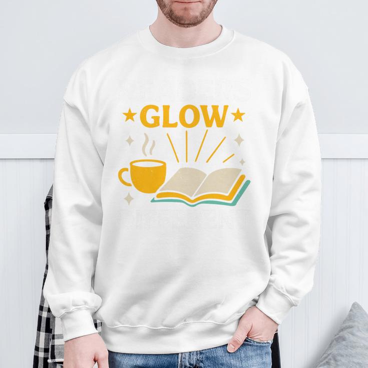 Readers Glow Different Book Lover Reading Premium Tri-Blend Sweatshirt Gifts for Old Men