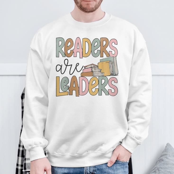 Readers Are Leaders Reading Book Lovers Teacher Women Kids Sweatshirt Gifts for Old Men Readers Are Leaders Reading Book Lovers Teacher Women Kids Sweatshirt Gifts for Old Men