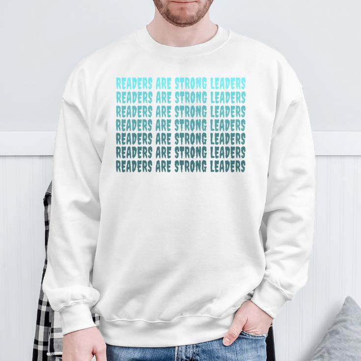 Readers Are Strong Leaders Retro Reading Book Lover Sweatshirt Gifts for Old Men Readers Are Strong Leaders Retro Reading Book Lover Sweatshirt Gifts for Old Men