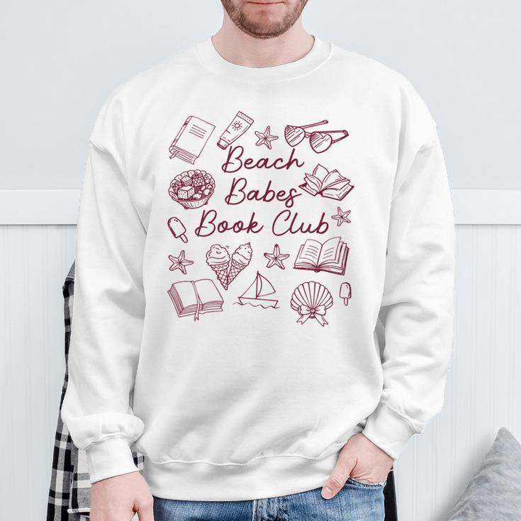 Reading Book Lover Bookish Summer Beach Babes Book Club Sweatshirt Gifts for Old Men
