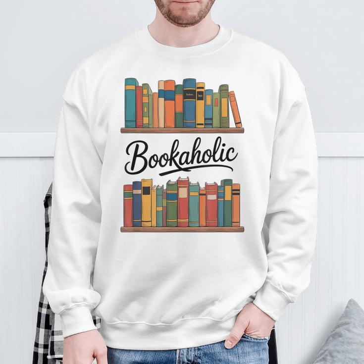 Reading As a Bookaholic For Book Lovers Sweatshirt Gifts for Old Men