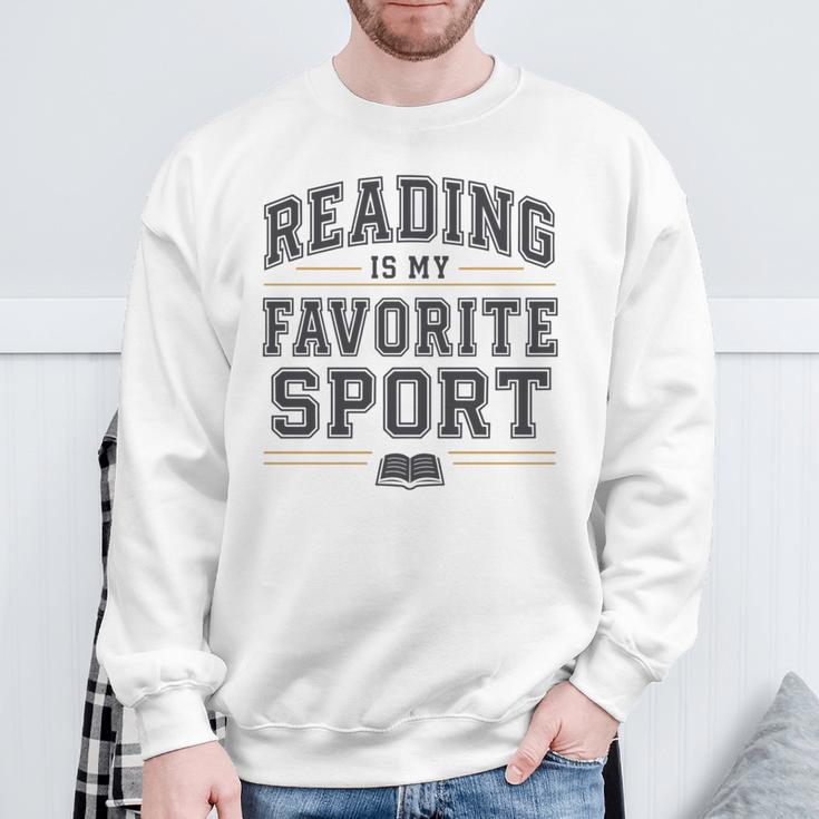 Reading Is My Favorite Sport Bookish Book Nerds Bookworms Sweatshirt Gifts for Old Men