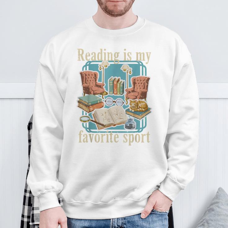Reading Is My Favorite Sport Vintage Book Lover Cozy Reading Sweatshirt Gifts for Old Men Reading Is My Favorite Sport Vintage Book Lover Cozy Reading Sweatshirt Gifts for Old Men
