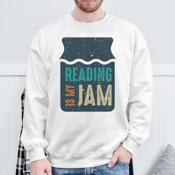 Reading Is My Jam Book Lover And Reading Teacher Sweatshirt Gifts for Old Men
