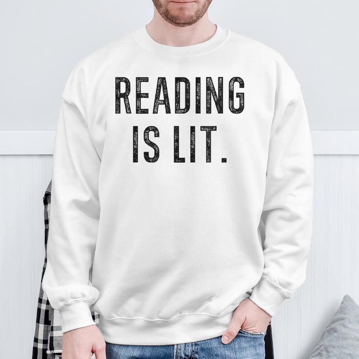 Reading Is Lit English Teacher Book Lovers Sweatshirt Gifts for Old Men Reading Is Lit English Teacher Book Lovers Sweatshirt Gifts for Old Men