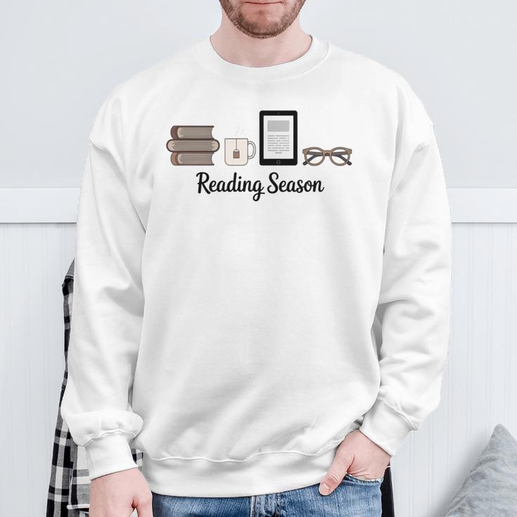 Reading Season Book Lover Librarian Cozy Bookworm Sweatshirt Gifts for Old Men Reading Season Book Lover Librarian Cozy Bookworm Sweatshirt Gifts for Old Men