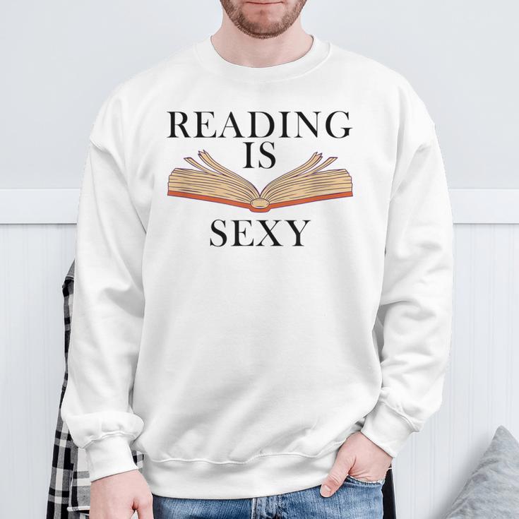 Reading Is Sexy Bookworm Book Lover Reading Is Sexy Sweatshirt Gifts for Old Men