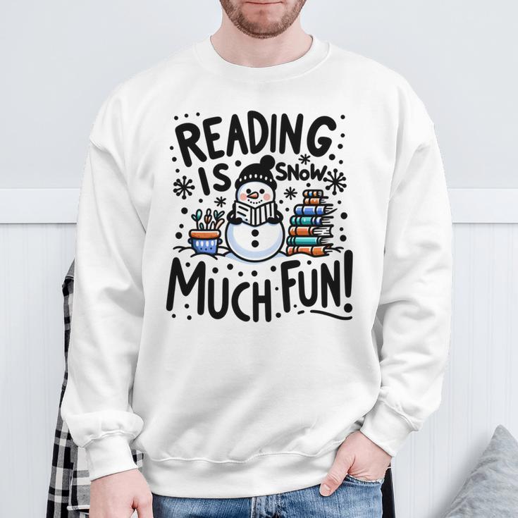 Reading Is Snow Much Fun Winter Bookworm Loves Reading Book Sweatshirt Gifts for Old Men Reading Is Snow Much Fun Winter Bookworm Loves Reading Book Sweatshirt Gifts for Old Men