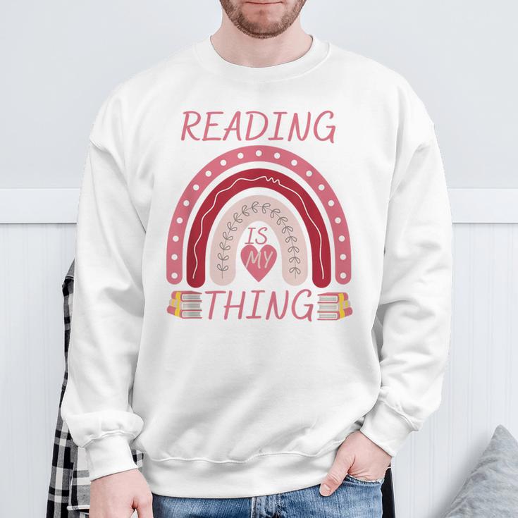 Reading Is My Thing Book Bookworm Teacher Rainbow Girl Sweatshirt Gifts for Old Men Reading Is My Thing Book Bookworm Teacher Rainbow Girl Sweatshirt Gifts for Old Men