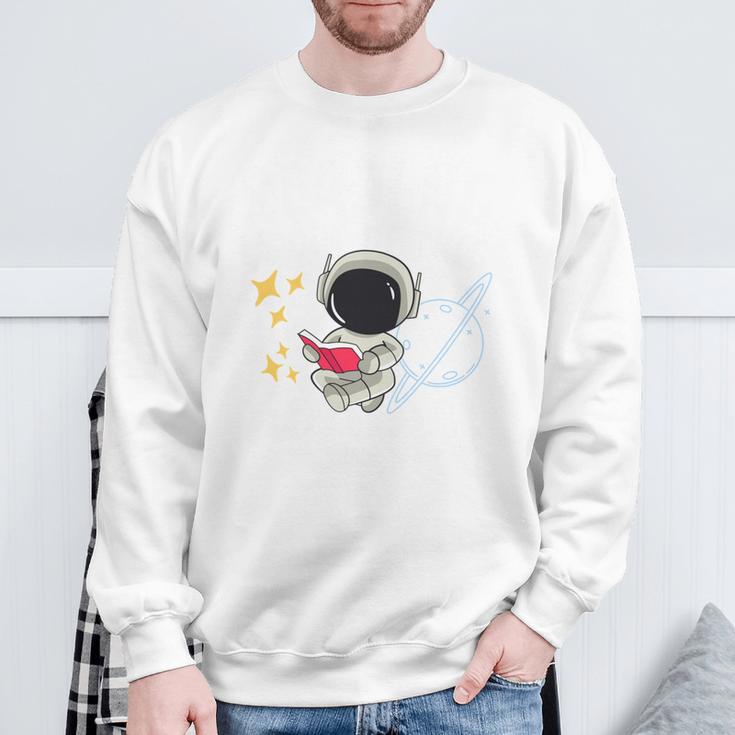Reading Is Out Of This World Space Books Lover Performance Sweatshirt Gifts for Old Men