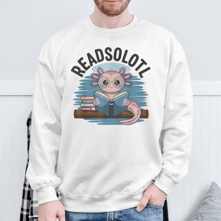 Readsolotl Book Lover Reading Axolotl Kids Reader Sweatshirt Gifts for Old Men Readsolotl Book Lover Reading Axolotl Kids Reader Sweatshirt Gifts for Old Men