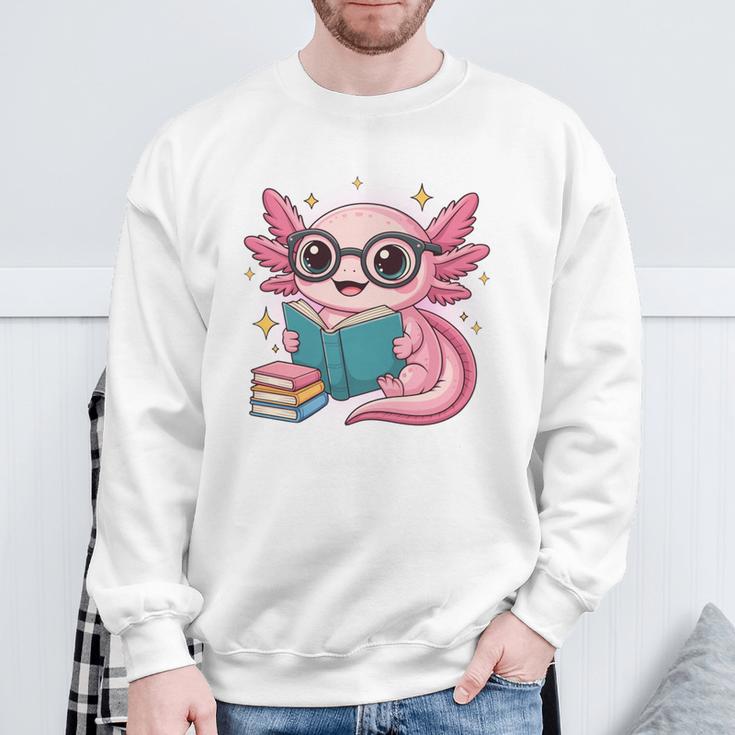 Readsolotl Kawaii Axolotl Reading Book Lover Sweatshirt Gifts for Old Men Readsolotl Kawaii Axolotl Reading Book Lover Sweatshirt Gifts for Old Men