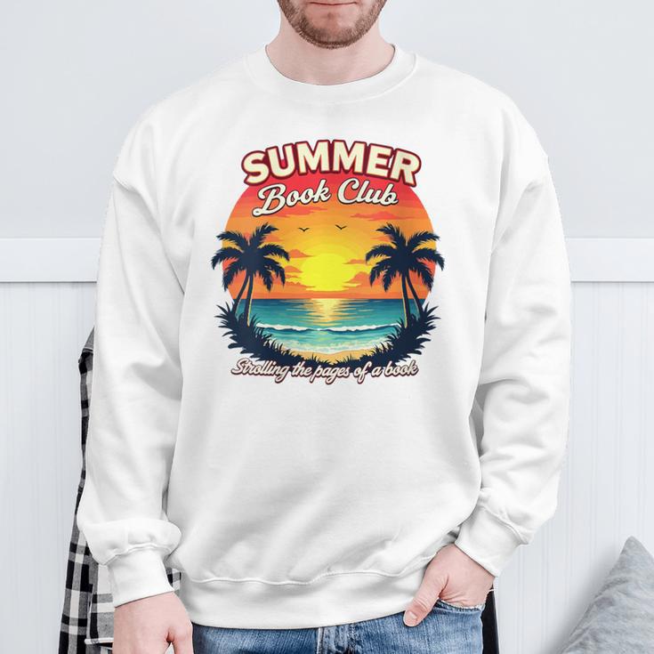 Retro Summer Book Reading Club Sweatshirt Gifts for Old Men Retro Summer Book Reading Club Sweatshirt Gifts for Old Men