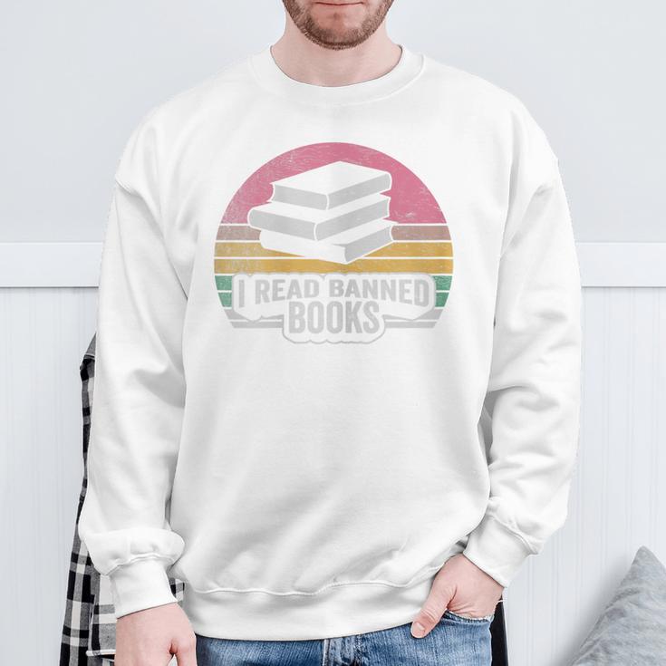 Retro Vintage Banned Books Shirt I Read Banned Books Sweatshirt Gifts for Old Men Retro Vintage Banned Books Shirt I Read Banned Books Sweatshirt Gifts for Old Men
