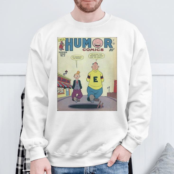 Retro Vintage Distressed Comic Book Humor Original Print Sweatshirt Gifts for Old Men