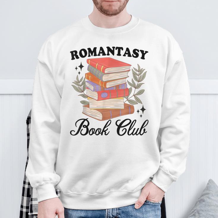 Romantasy Book Club Fantasy Bookish Reading Banned Books Sweatshirt Gifts for Old Men