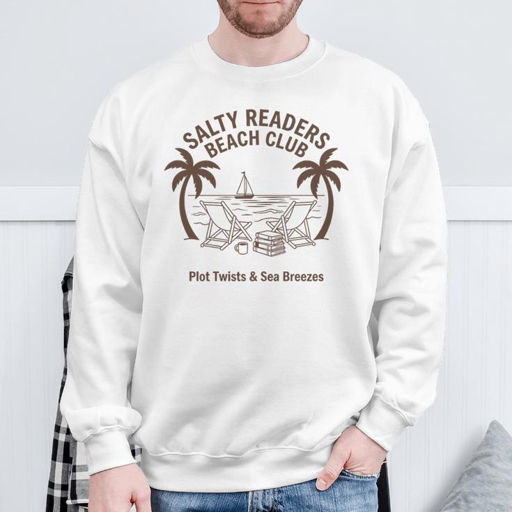 Salty Readers Beach Club Books Plot Twists & Sea Breezes Premium Tri-Blend Sweatshirt Gifts for Old Men Salty Readers Beach Club Books Plot Twists & Sea Breezes Premium Tri-Blend Sweatshirt Gifts for Old Men