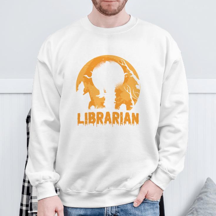 This Is My Scary Librarian Halloween Book Lover Scary Reader Sweatshirt Gifts for Old Men