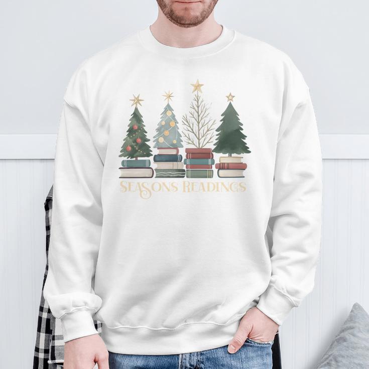 Seasons Readings Christmas Tree Book Lover Sweatshirt Gifts for Old Men Seasons Readings Christmas Tree Book Lover Sweatshirt Gifts for Old Men