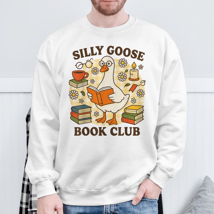 Silly Goose Book Club Cozy Reading Humor Sweatshirt Gifts for Old Men Silly Goose Book Club Cozy Reading Humor Sweatshirt Gifts for Old Men