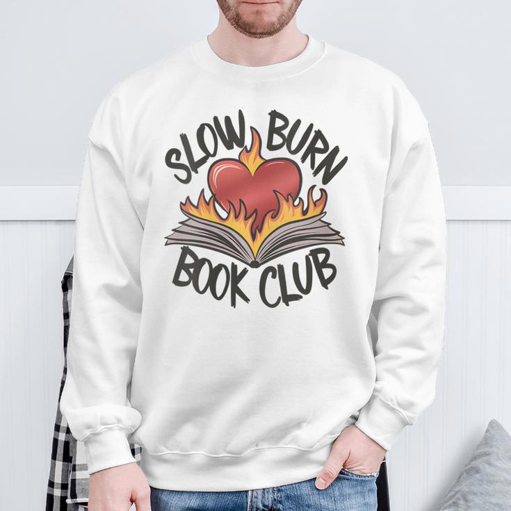 Slow Burn Book Club Romantasy Trope Smut Dark Romance Reader Sweatshirt Gifts for Old Men Slow Burn Book Club Romantasy Trope Smut Dark Romance Reader Sweatshirt Gifts for Old Men