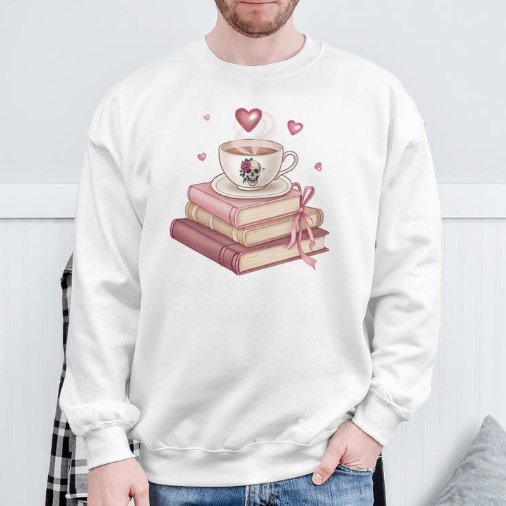 Smells Like She's Reading Smut Again Smutty Books And Coffee Premium Tri-Blend Sweatshirt Gifts for Old Men