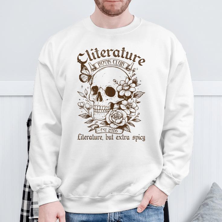Spicy Book Reader Reading Literature Book Club Est 2026 Sweatshirt Gifts for Old Men