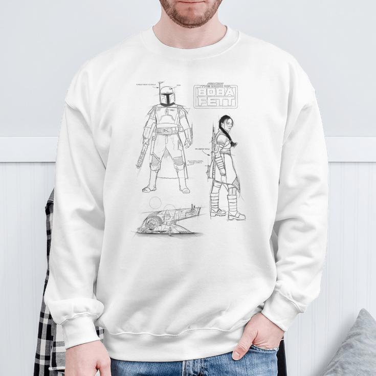 Star Wars The Book Of Boba Fett Group Shot Schematic Sweatshirt Gifts for Old Men Star Wars The Book Of Boba Fett Group Shot Schematic Sweatshirt Gifts for Old Men