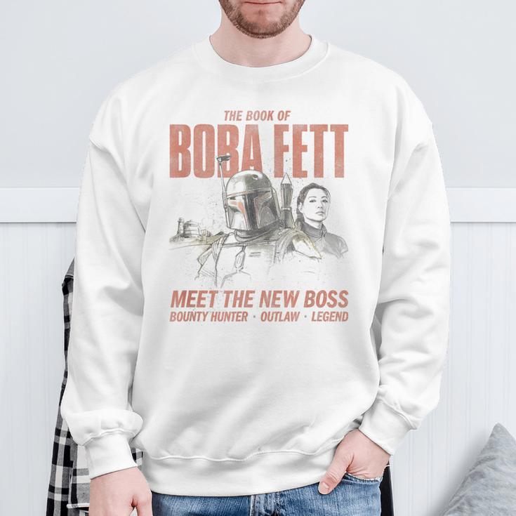 Star Wars The Book Of Boba Fett Meet The New Boss Sketch Sweatshirt Gifts for Old Men