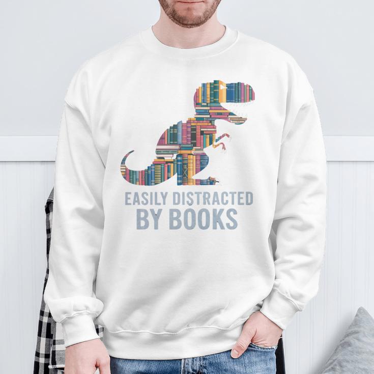 StuffedRex Trex Stuffy Books Nerds Dinosaur Costume Trex Sweatshirt Gifts for Old Men