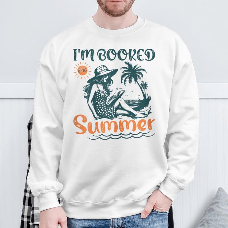 Summer Reading Books Lover I'm Booked For The Summer Sweatshirt Gifts for Old Men