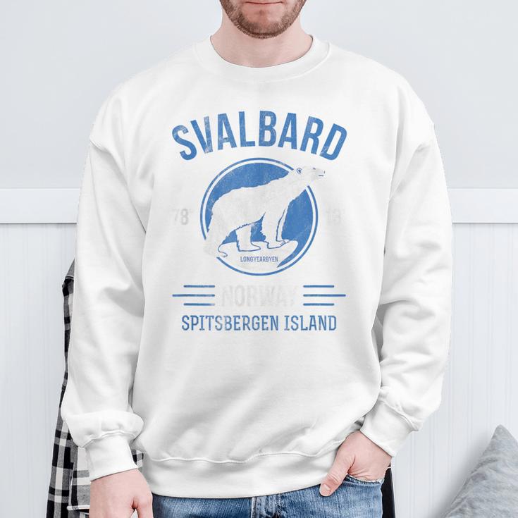 Svalbardpitzbergen ホッキョクグマ ロングイヤービーン ノルウェー ホッキョクグマ スウェットシャツ 高齢者への贈り物